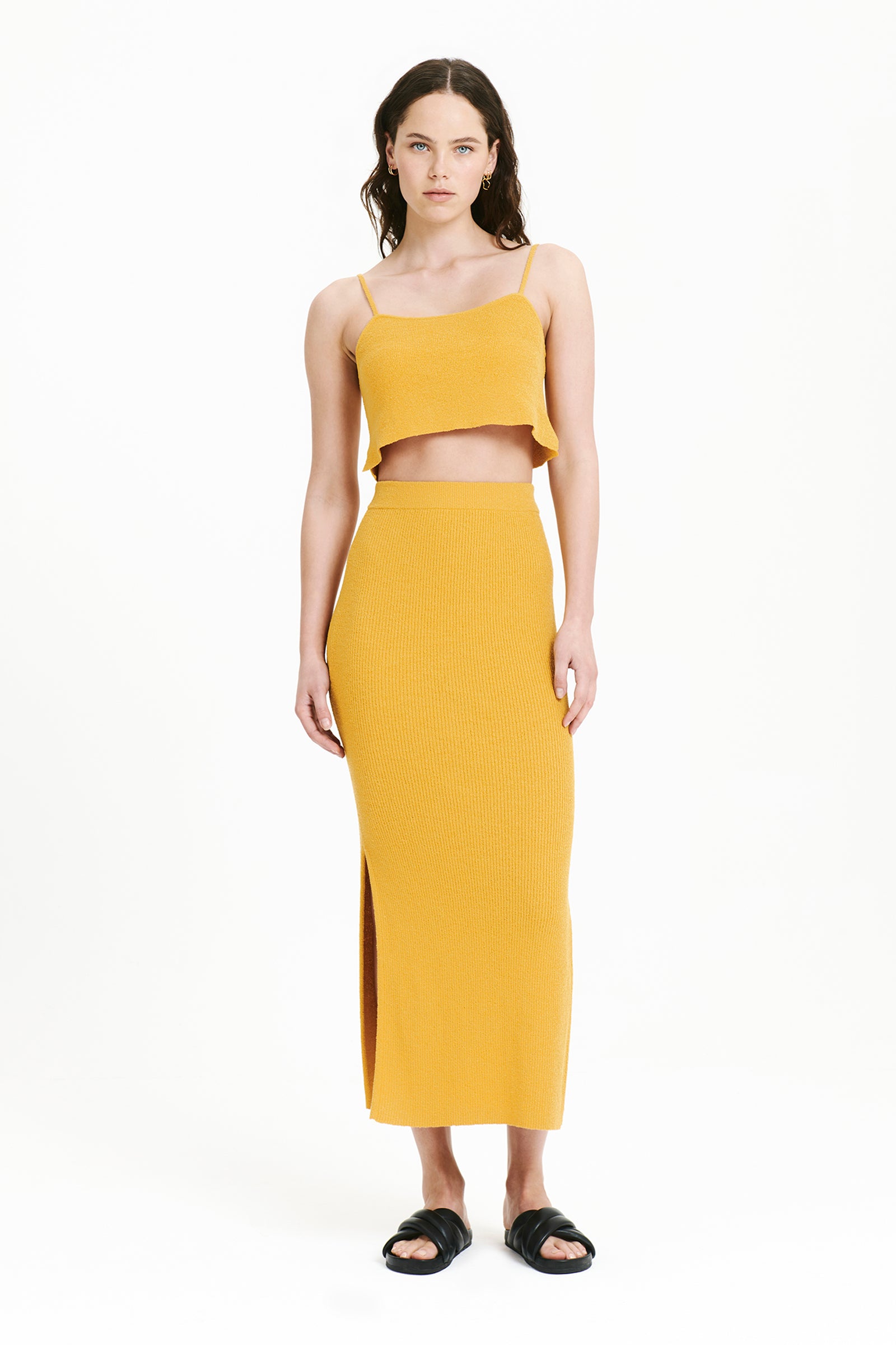 Nude Lucy Binx Camisole Top In A Orange & Yellow Toned Mango Colour 