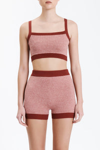 Nude Lucy Nude Active Knit Crop in Chilli