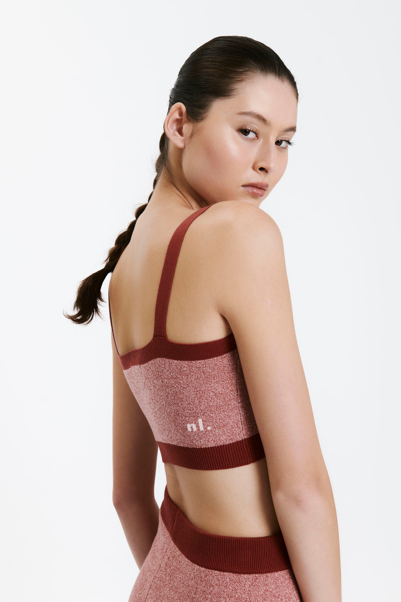 Nude Lucy Nude Active Knit Crop In Chilli 