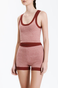 Nude Lucy Nude Active Knit Tank in Chilli