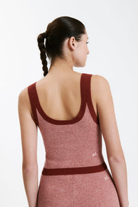 Nude Lucy Nude Active Knit Tank in Chilli