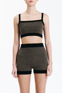 Nude Lucy Nude Active Knit Crop in Granite