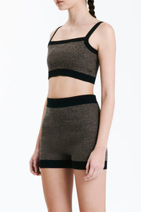Nude Lucy Nude Active Knit Crop in Granite