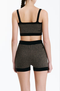 Nude Lucy Nude Active Knit Crop in Granite