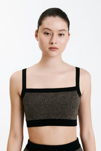 Nude Lucy Nude Active Knit Crop in Granite