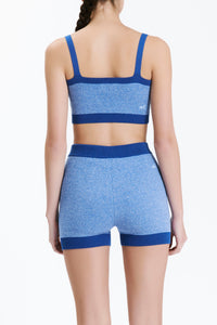 Nude Lucy Nude Active Knit Crop in a Bright Blue Pacific Colour