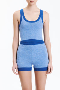 Nude Lucy Nude Active Knit Tank in a Bright Blue Pacific Colour
