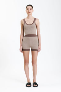 Nude Lucy Nude Active Knit Tank in Silt