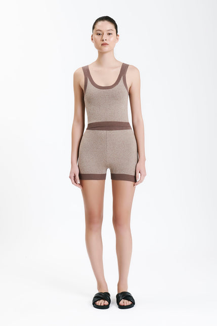 NUDE ACTIVE KNIT TANK-Silt