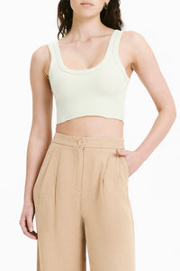 Nude Lucy Hayes Waffle Tank in Eucalyptus