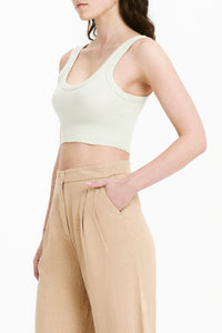 Nude Lucy Hayes Waffle Tank in Eucalyptus
