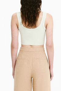 Nude Lucy Hayes Waffle Tank in Eucalyptus