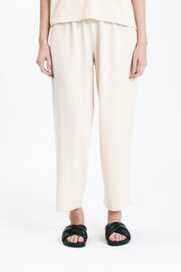Nude Lucy Fresno Pant In a Light Yellow & Beige Crema Colour