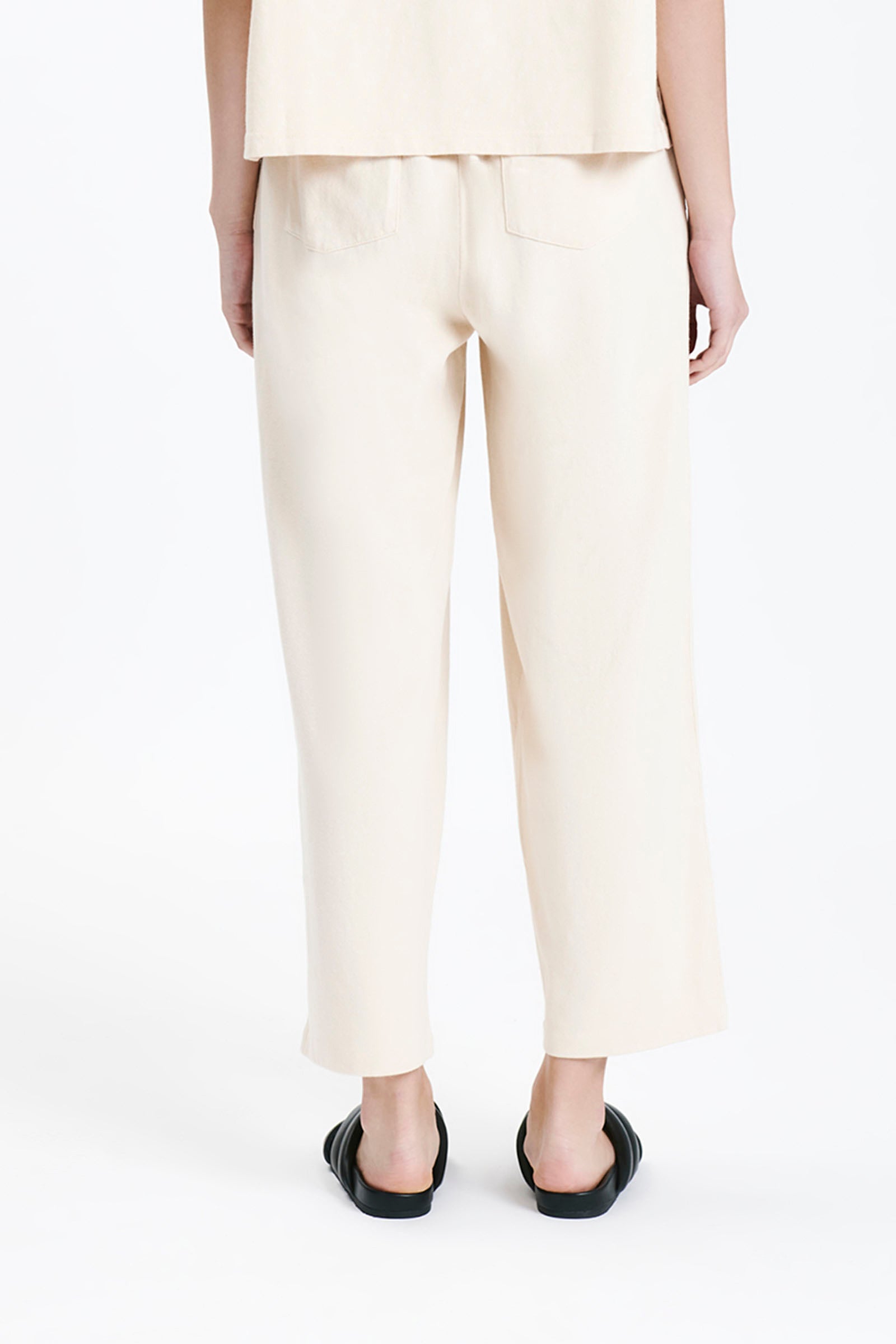 Nude Lucy Fresno Pant In A Light Yellow & Beige Crema Colour 
