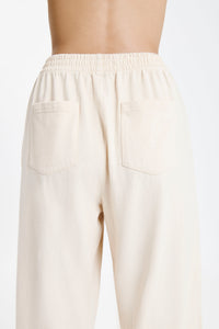 Nude Lucy Fresno Pant In a Light Yellow & Beige Crema Colour
