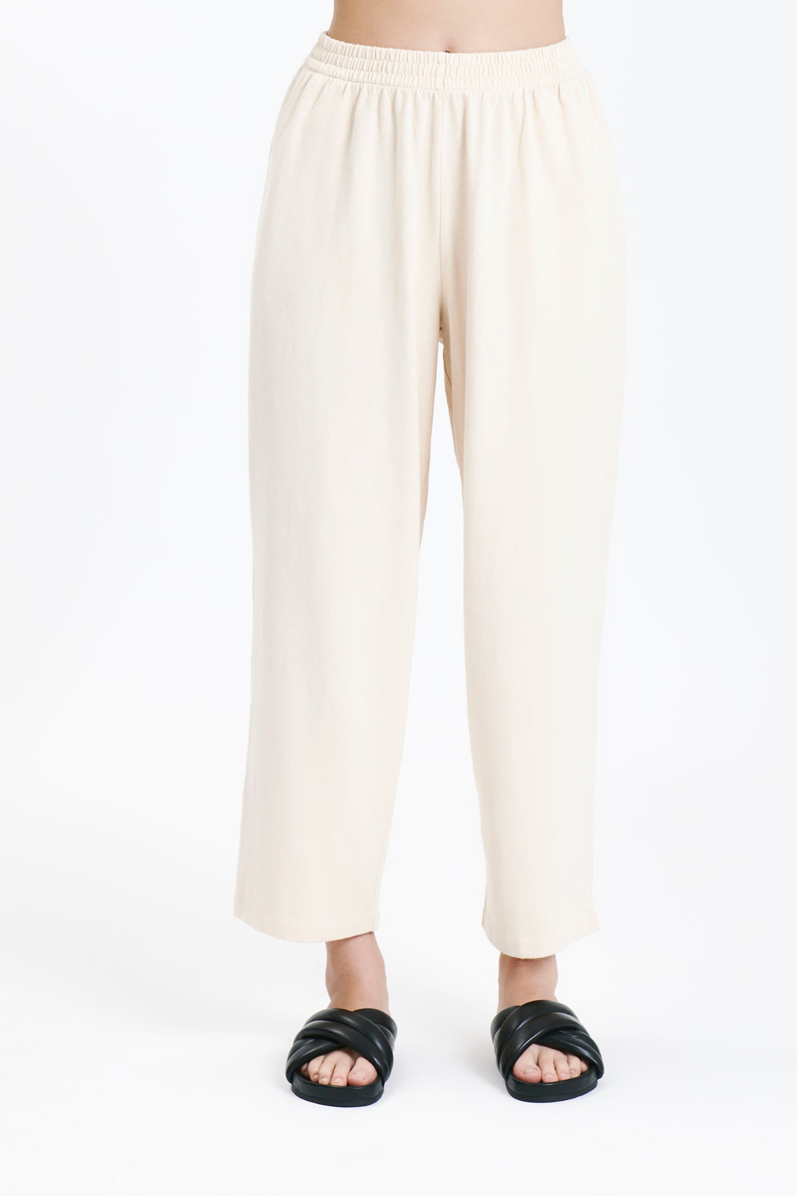 Nude Lucy Fresno Pant In A Light Yellow & Beige Crema Colour 