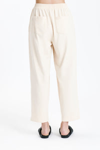 Nude Lucy Fresno Pant In a Light Yellow & Beige Crema Colour