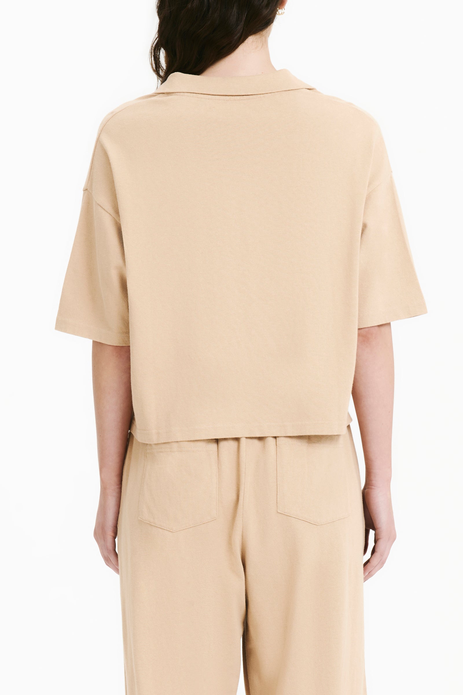 Nude Lucy Fresno Rugby Top In A Light Yellow Toned Dune Colour 