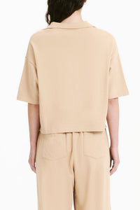 Nude Lucy Fresno Rugby Top In A Light Yellow Toned Dune Colour