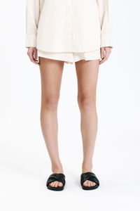 Nude Lucy Cruz Poplin Short in White Cloud