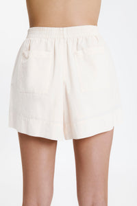 Nude Lucy Cruz Poplin Short in White Cloud
