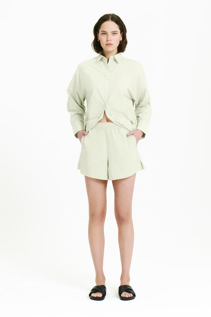 CRUZ POPLIN SHORT-Eucalyptus