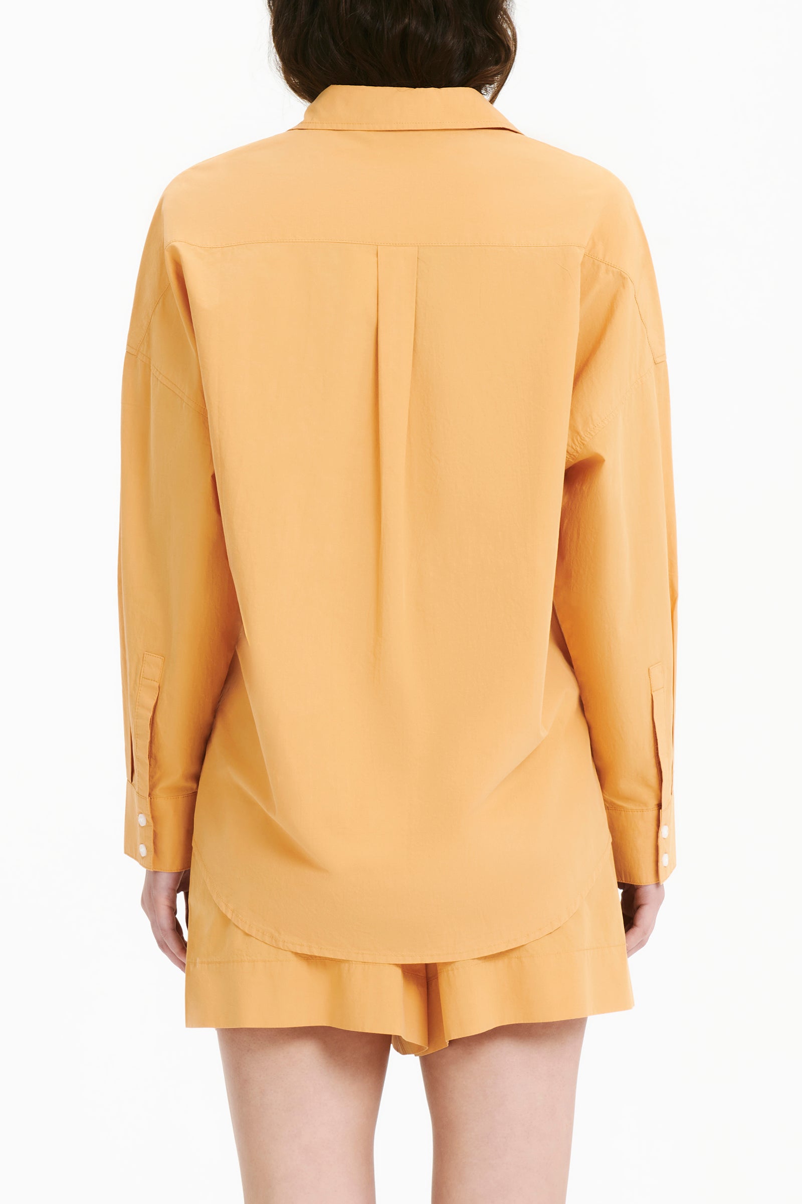 Nude Lucy Cruz Poplin Shirt In An Orange Mandarin Colour 