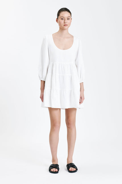 BROOKE MINI DRESS-White