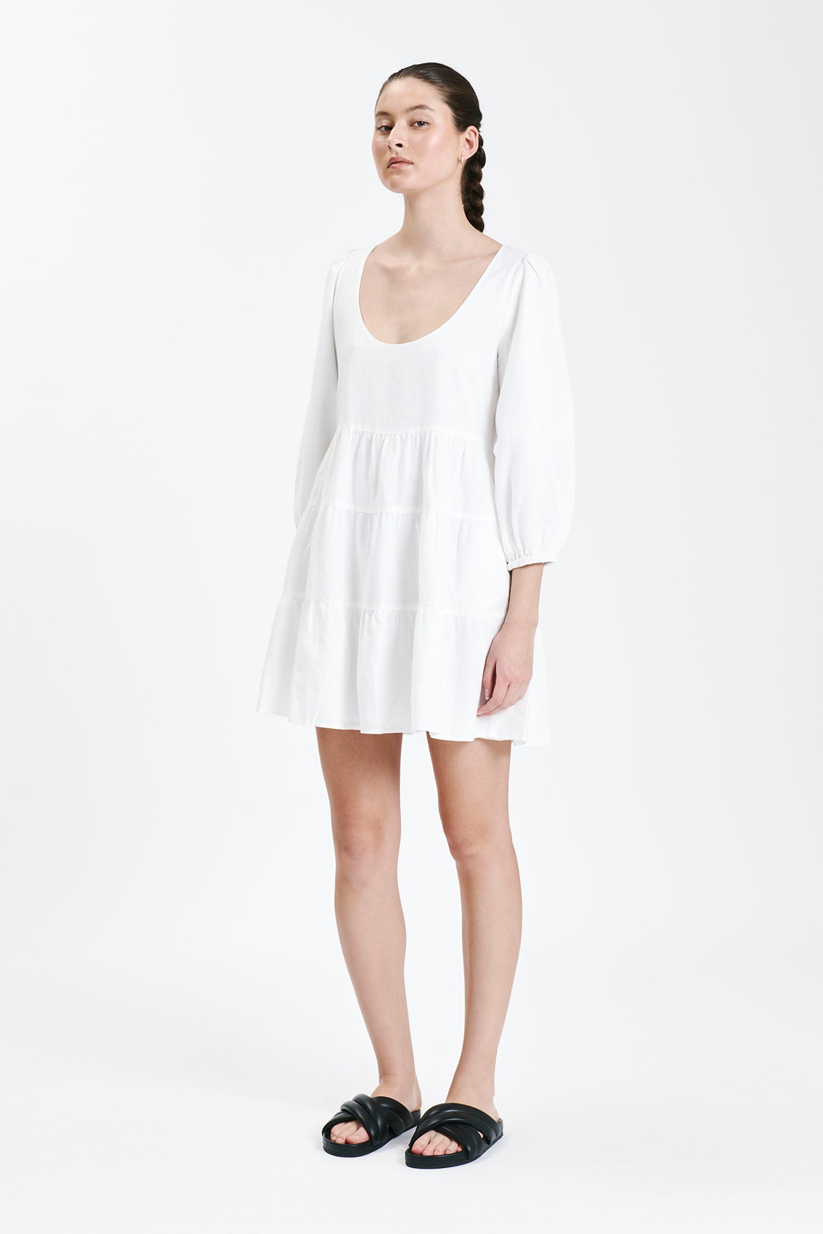 Nude Lucy Brooke Mini Dress In White 