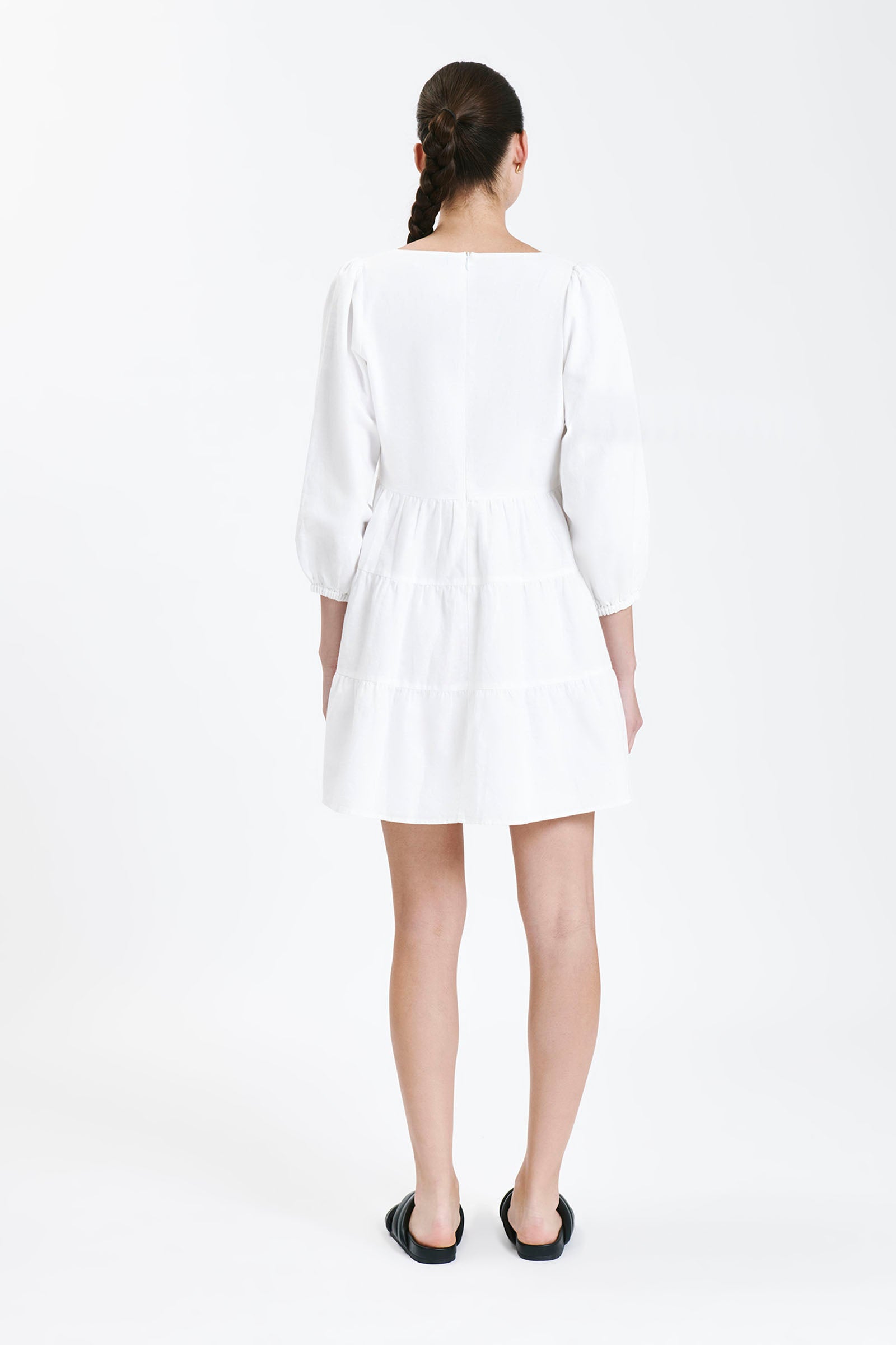 Nude Lucy Brooke Mini Dress In White 