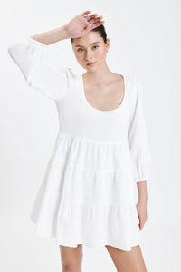 Nude Lucy Brooke Mini Dress in White