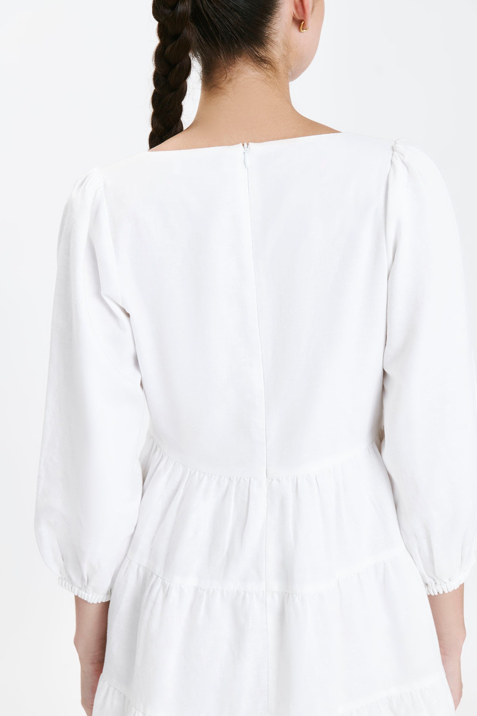 Nude Lucy Brooke Mini Dress In White 