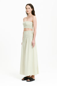 Nude Lucy Oasis Poplin Maxi Skirt in Eucalyptus