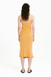 Nude Lucy Sol Cupro Dress In an Orange Mandarin Colour