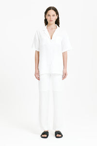 Nude Lucy Rynn Linen Resort Shirt in White
