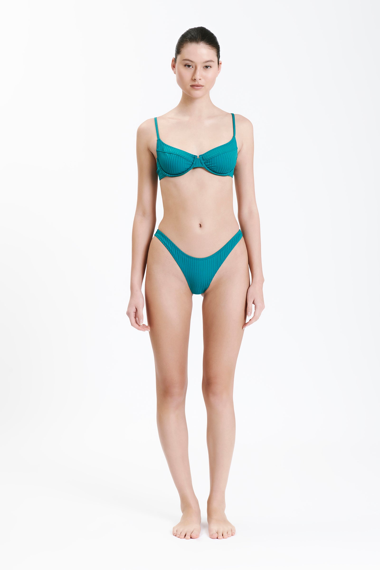 Nude Lucy Classic Cheeky Bikini Brief In A Green Jade Colour 