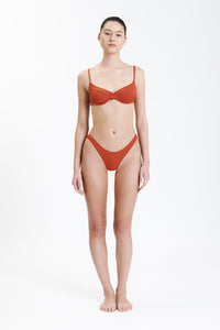 Nude Lucy Classic Cheeky Bikini Brief In a Terracotta Rooibos Colour 