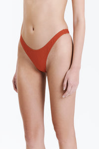 Nude Lucy Classic Cheeky Bikini Brief In a Terracotta Rooibos Colour 