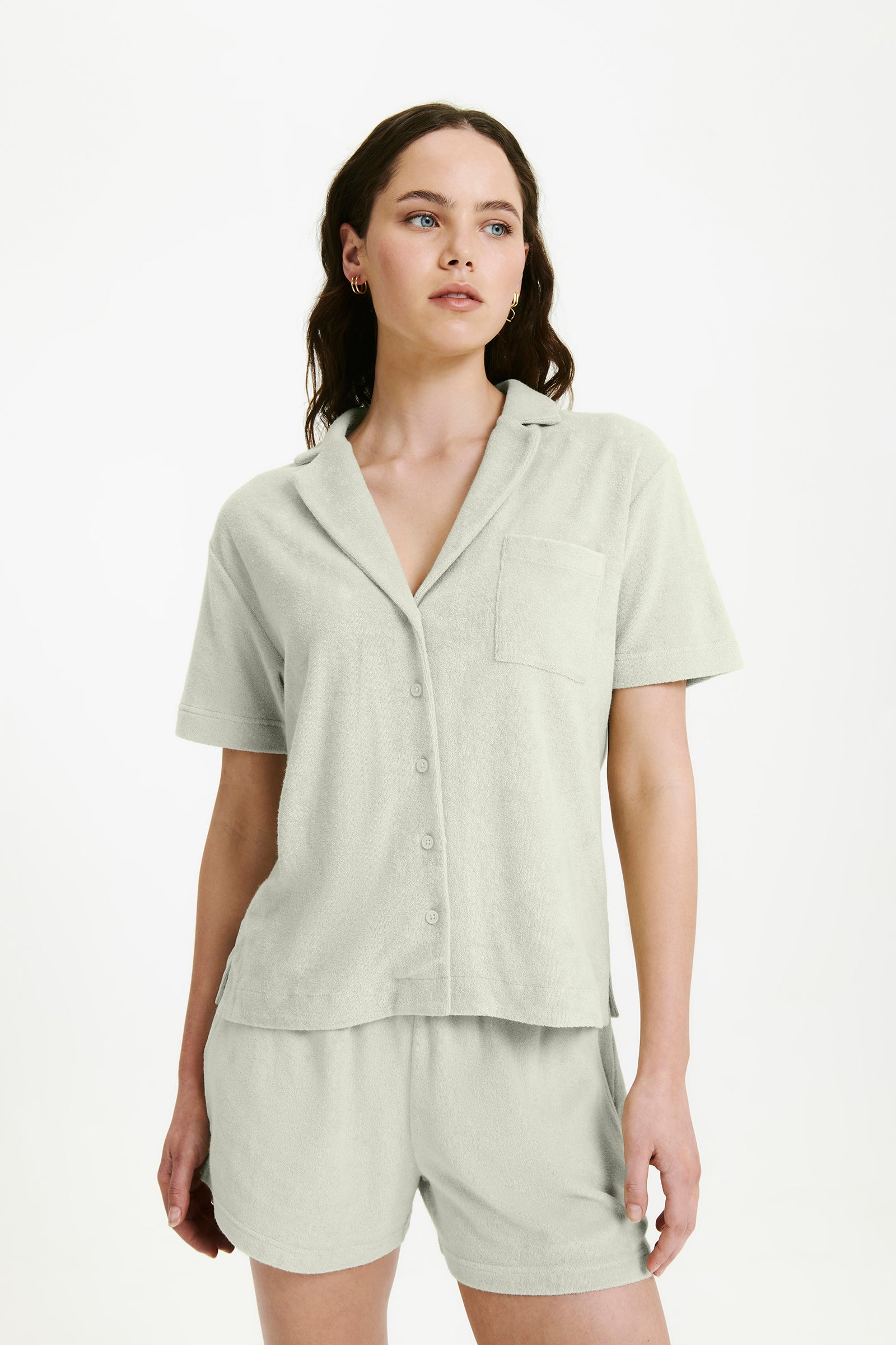 Nude Lucy Inka Terry Shirt In Eucalyptus 