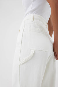 Nude Lucy Noa Carpenter Pant In A White Salt Colour