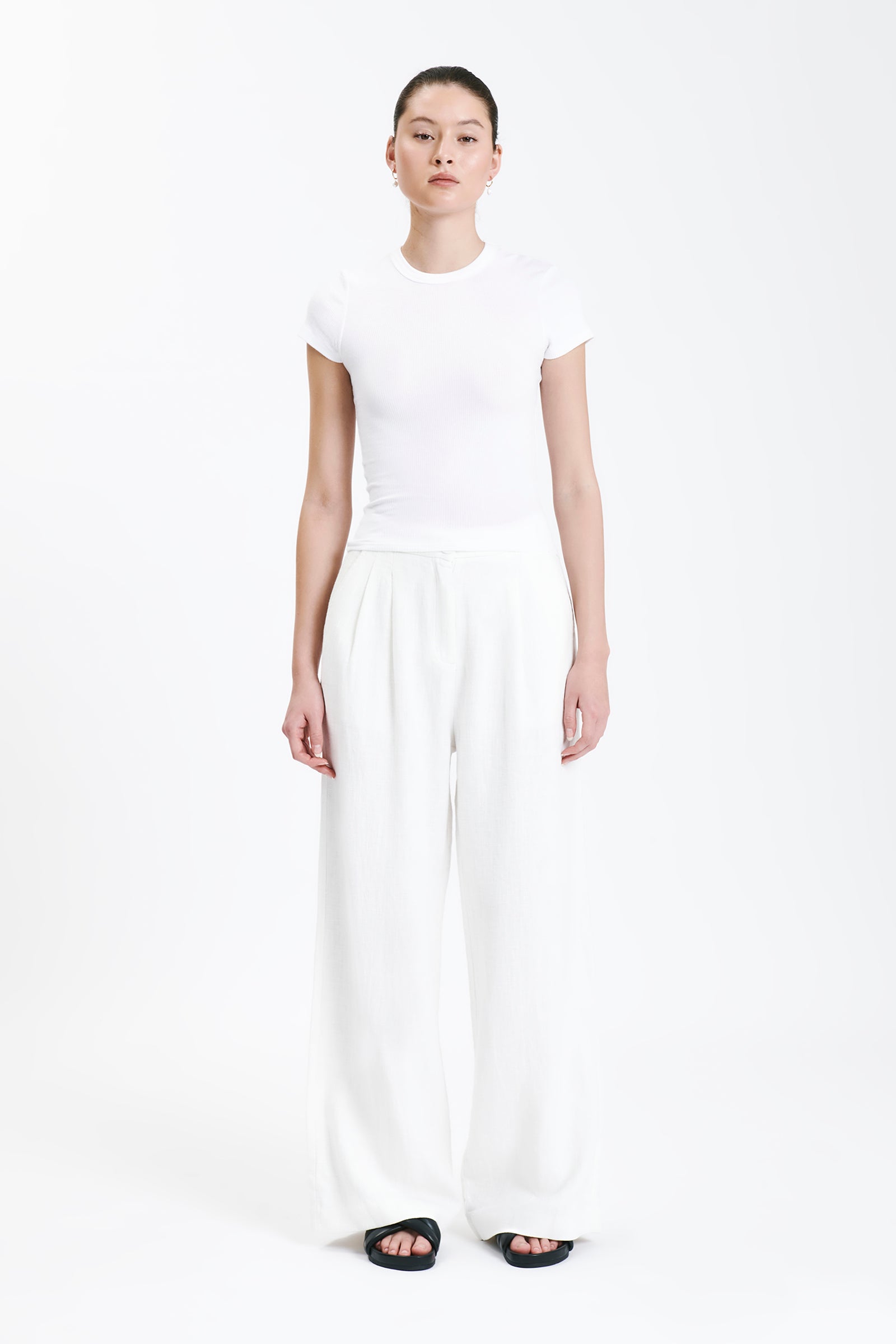Nude Lucy Monroe Organic Rib Tee White 