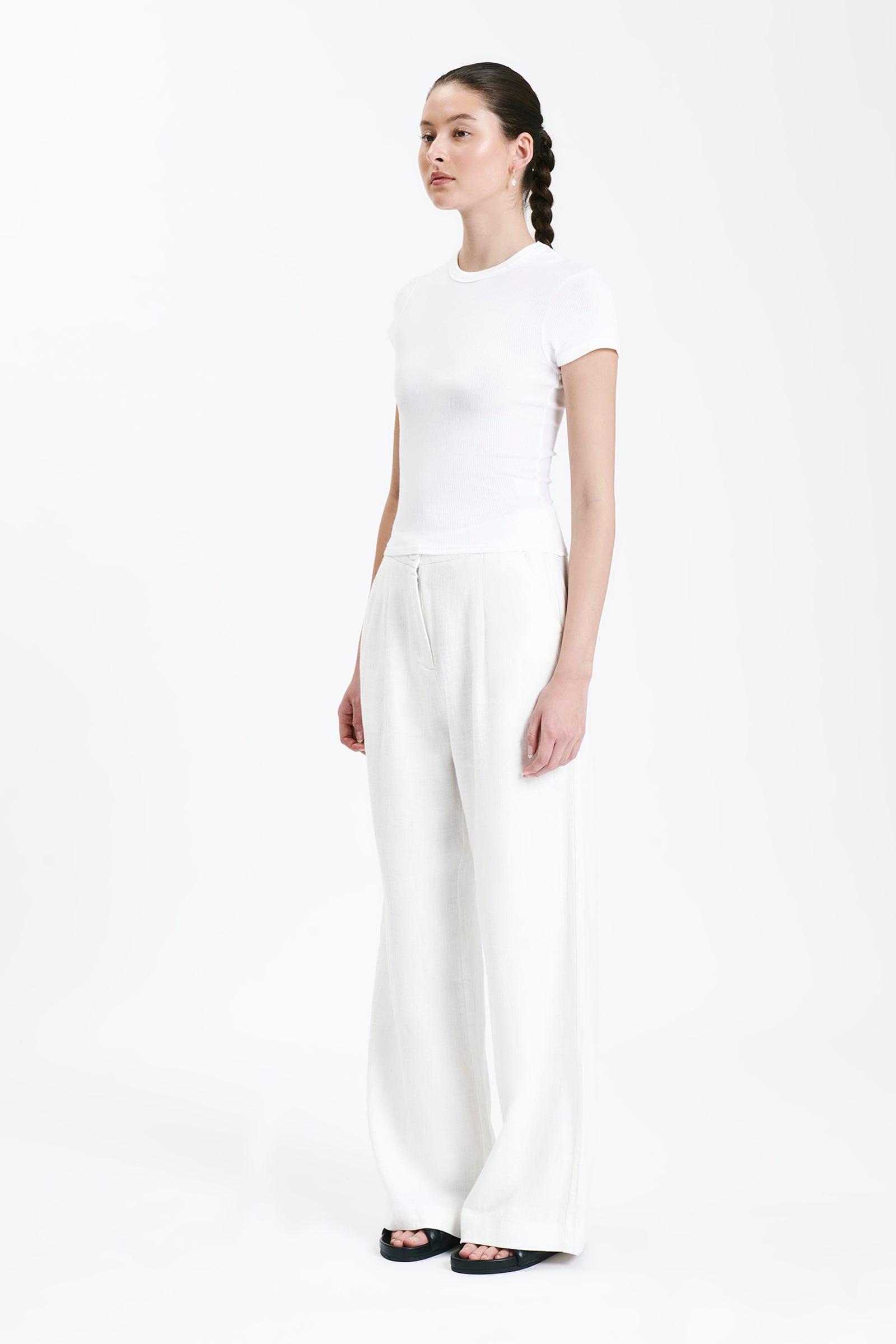 Nude Lucy Monroe Organic Rib Tee White 