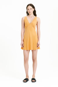 Nude Lucy Reese Cupro Mini Dress In an Orange Mandarin Colour