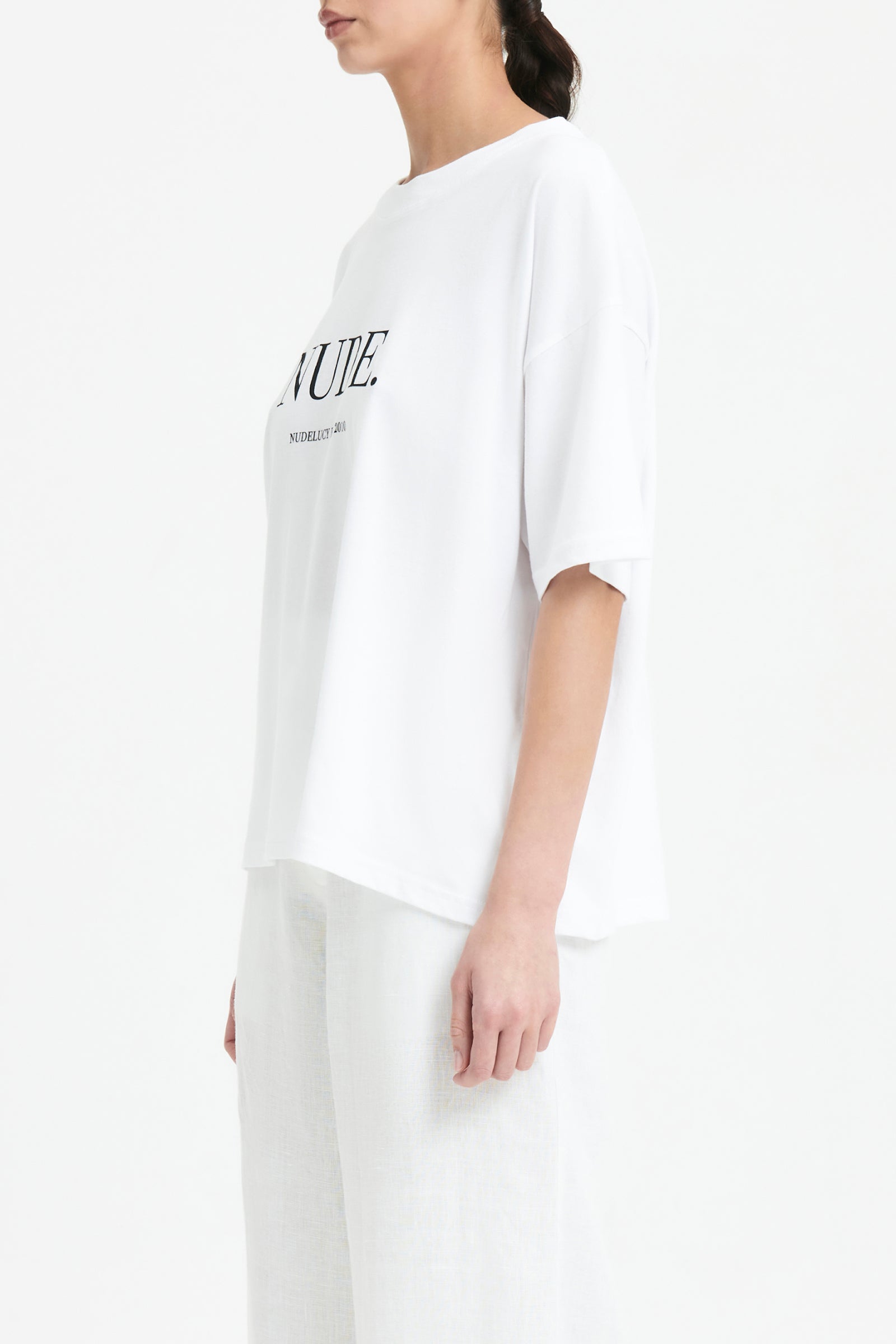 Nude Lucy Nude Washed Tee In White 