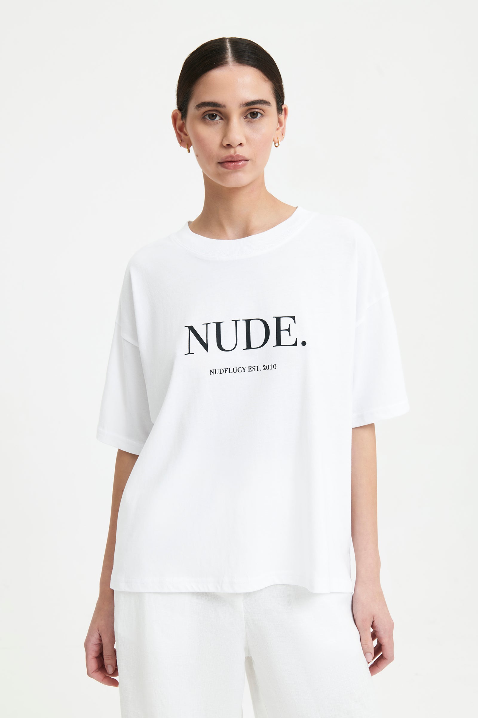 Nude Lucy Nude Washed Tee In White 