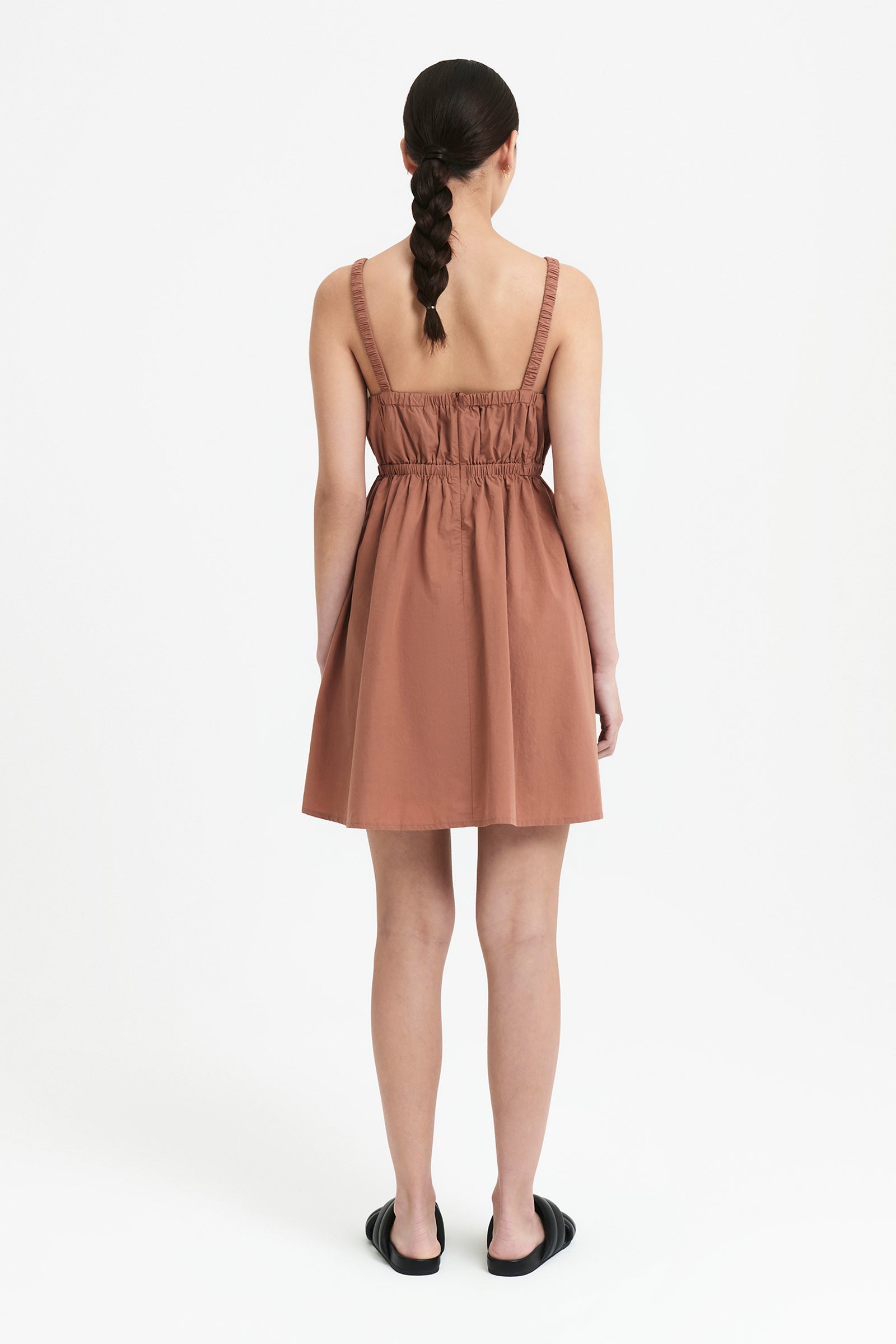 Nude Lucy Iman Mini Dress In Terracotta 