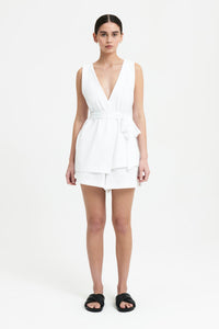 Nude Lucy Fes Wrap Top in White