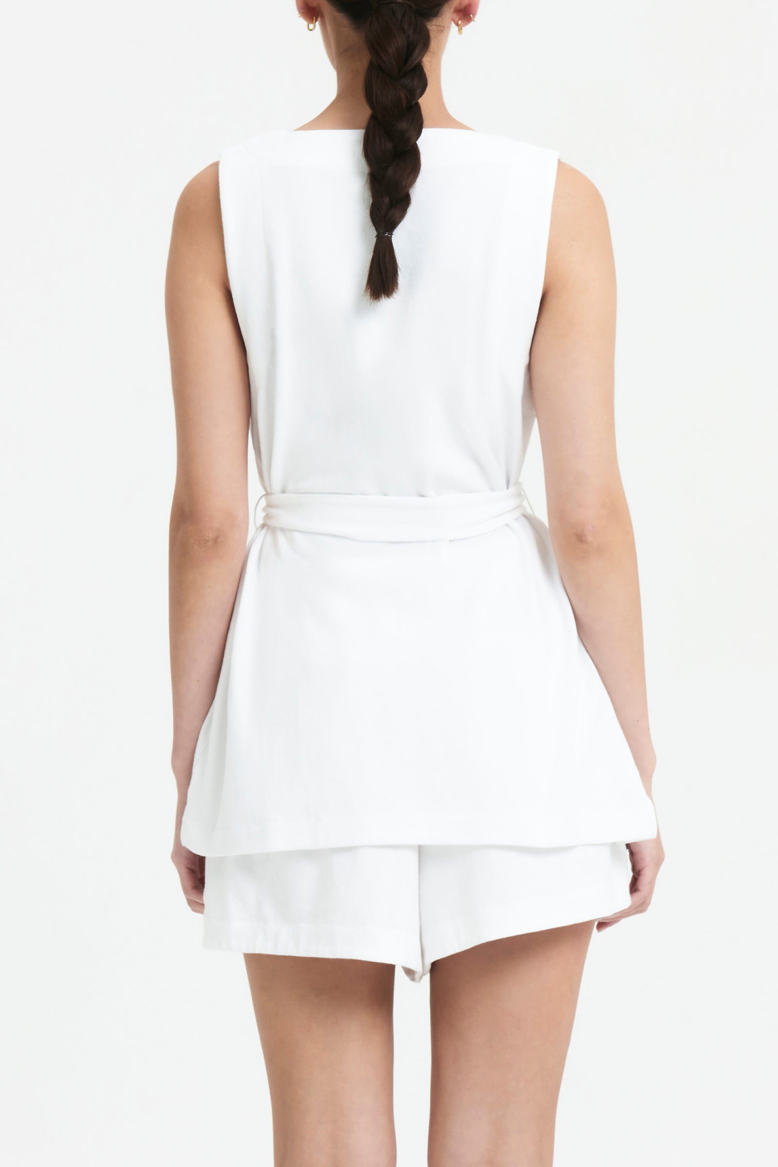 Nude Lucy Fes Wrap Top In White 