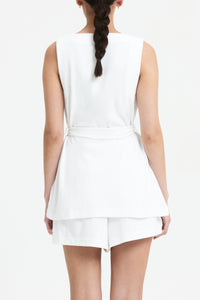 Nude Lucy Fes Wrap Top in White