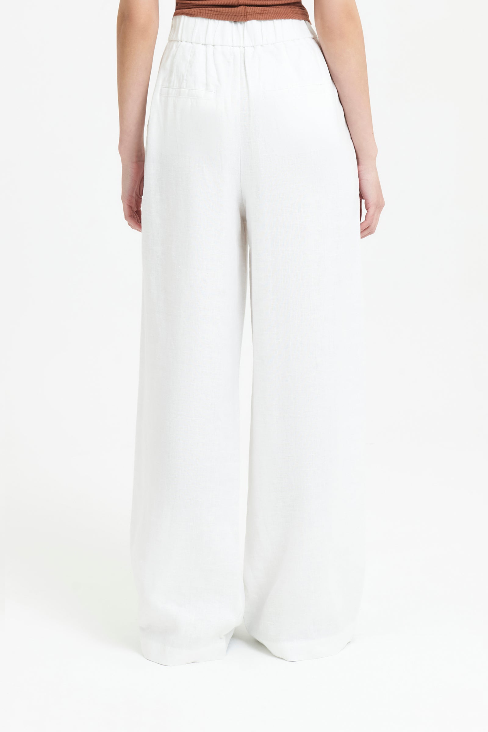 Nude Lucy Sima Linen Pant in White